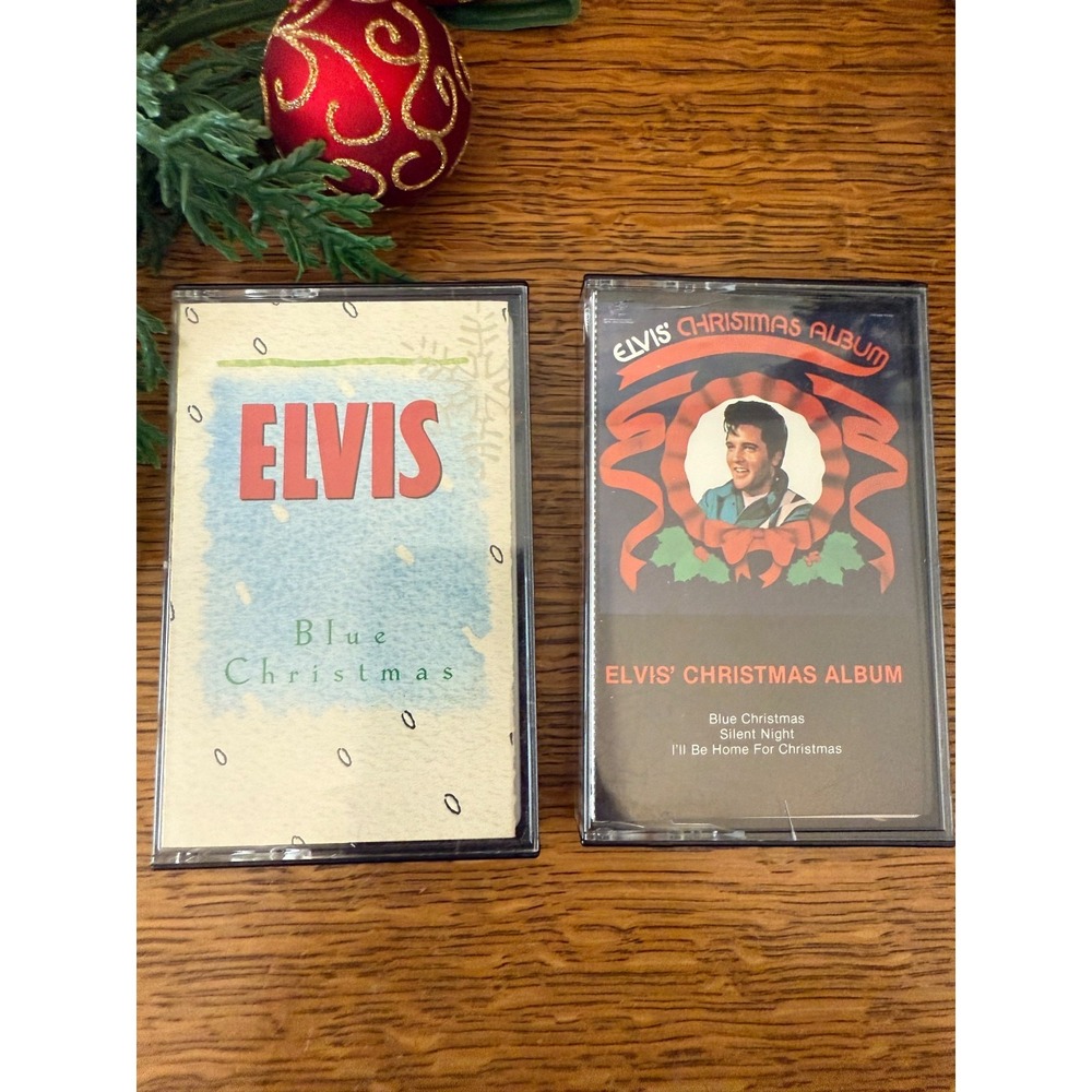 Elvis Presley Christmas Cassette Lot – Blue Christmas & Christmas Album – Vintag